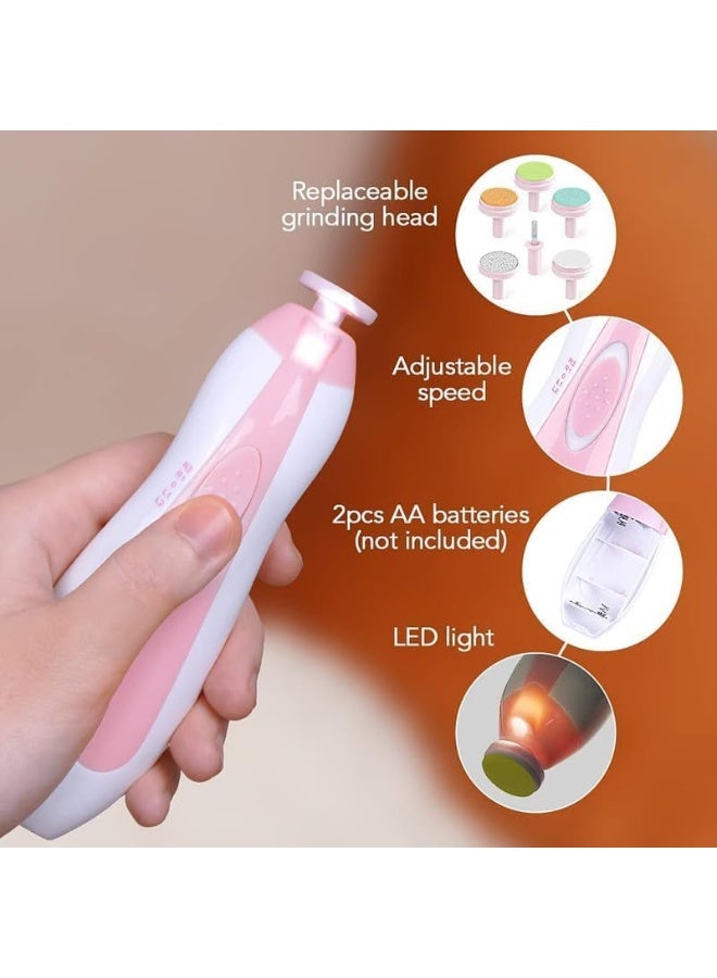 Baby Nail trimmer- find back -  File Drill For Baby No Sharp Claws Hurt, Nail Care Professional Manicure Pedicure System For Beauty Nail Art, 6 In 1 Safety Cutter Trimmer Clipper For Toes And Fingers  - multi colour- care for the baby - Image 5